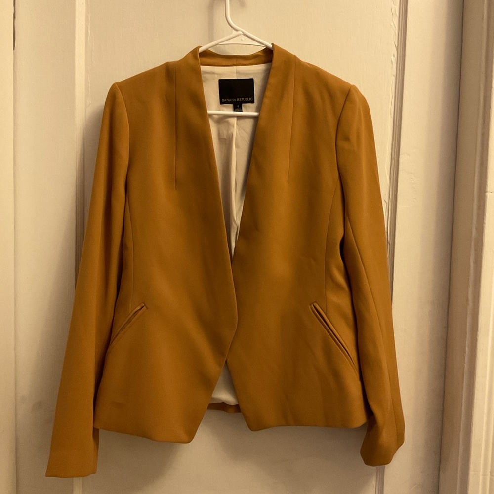 Banana Republic yellow blazer size 4